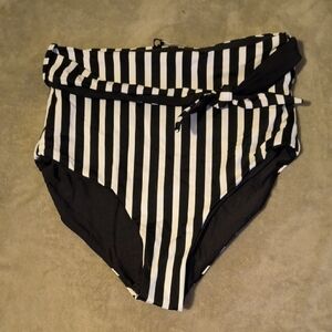 NWT Coral Reef | Chic Striped High-Waist Bikini Bottom